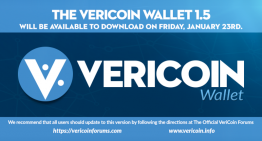 VeriCoin Wallet 1.5 coming Friday, January 23rd